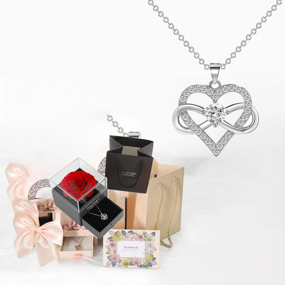 Necklace With Rose Gift Box