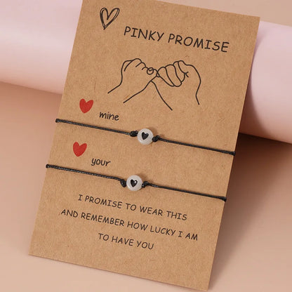 Couples Matching Pinky Promise Bracelets