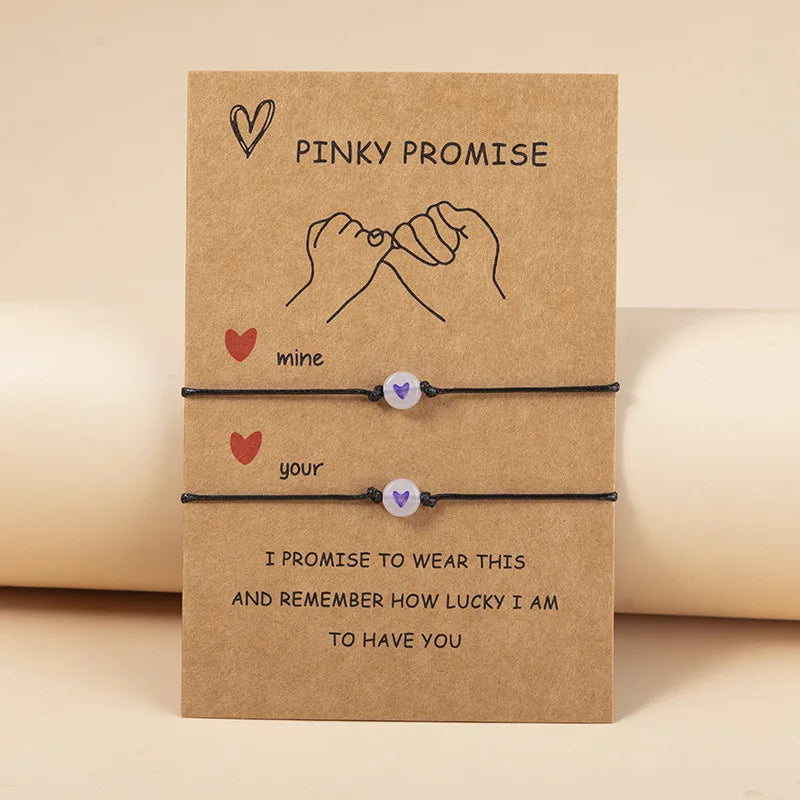 Couples Matching Pinky Promise Bracelets