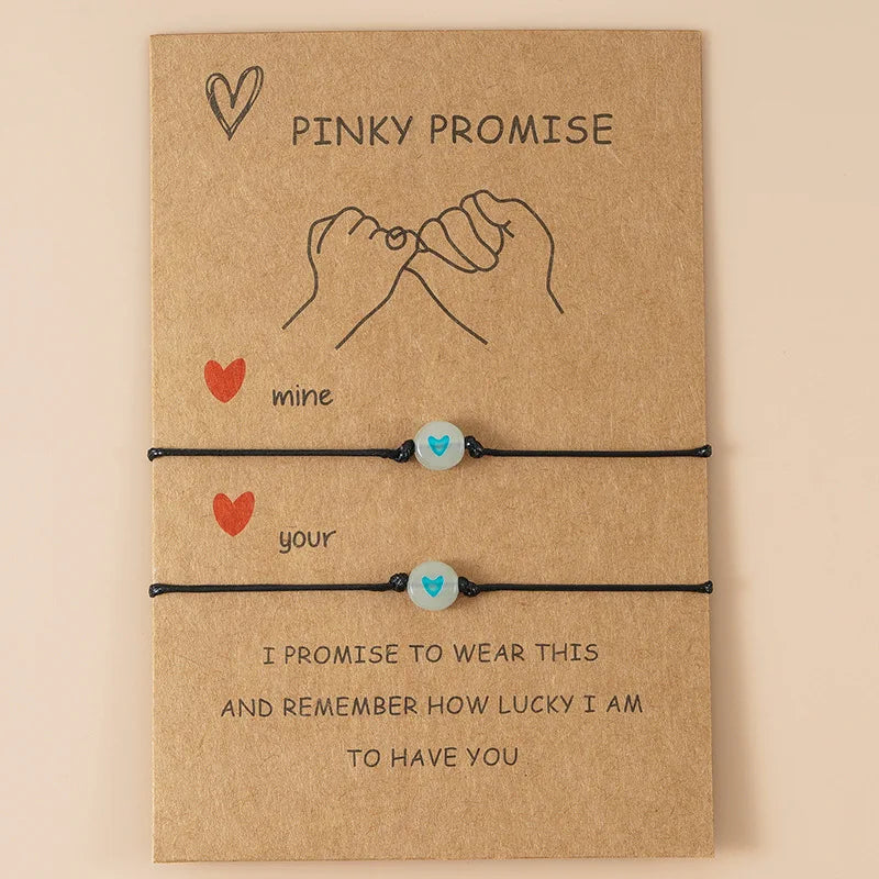 Couples Matching Pinky Promise Bracelets