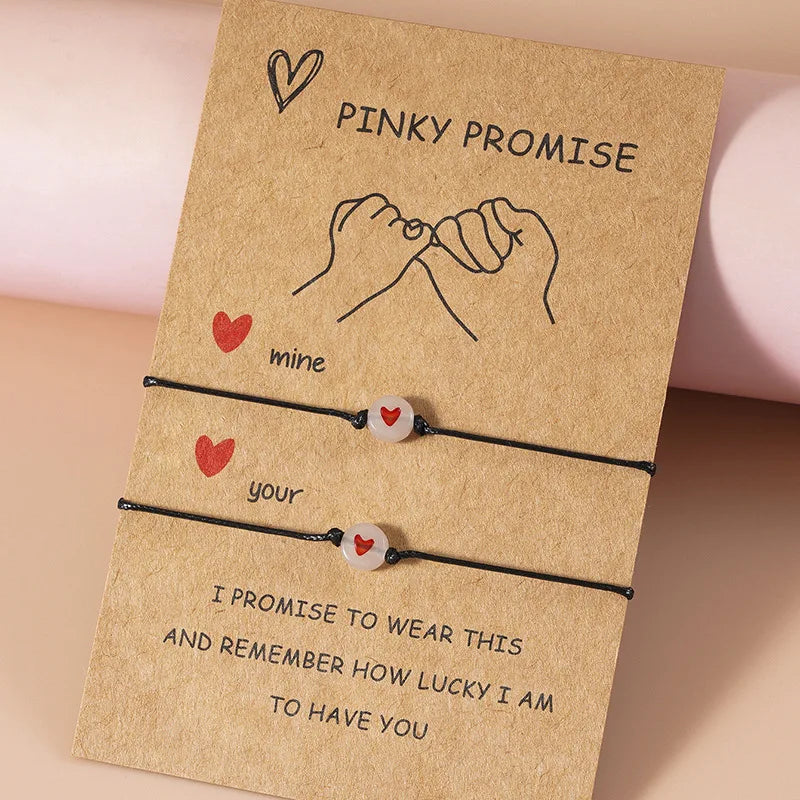 Couples Matching Pinky Promise Bracelets