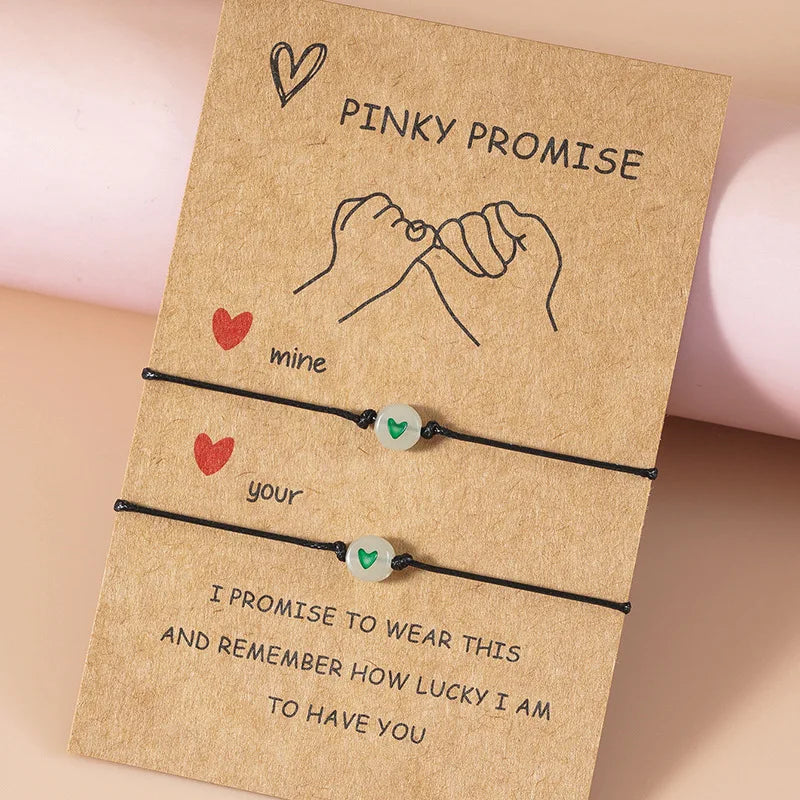 Couples Matching Pinky Promise Bracelets