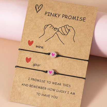 Couples Matching Pinky Promise Bracelets