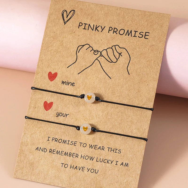 Couples Matching Pinky Promise Bracelets